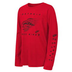 NHL Detroit Red Wings Outerstuff Youth Seize the Win Long Sleeve T-Shirt - Red