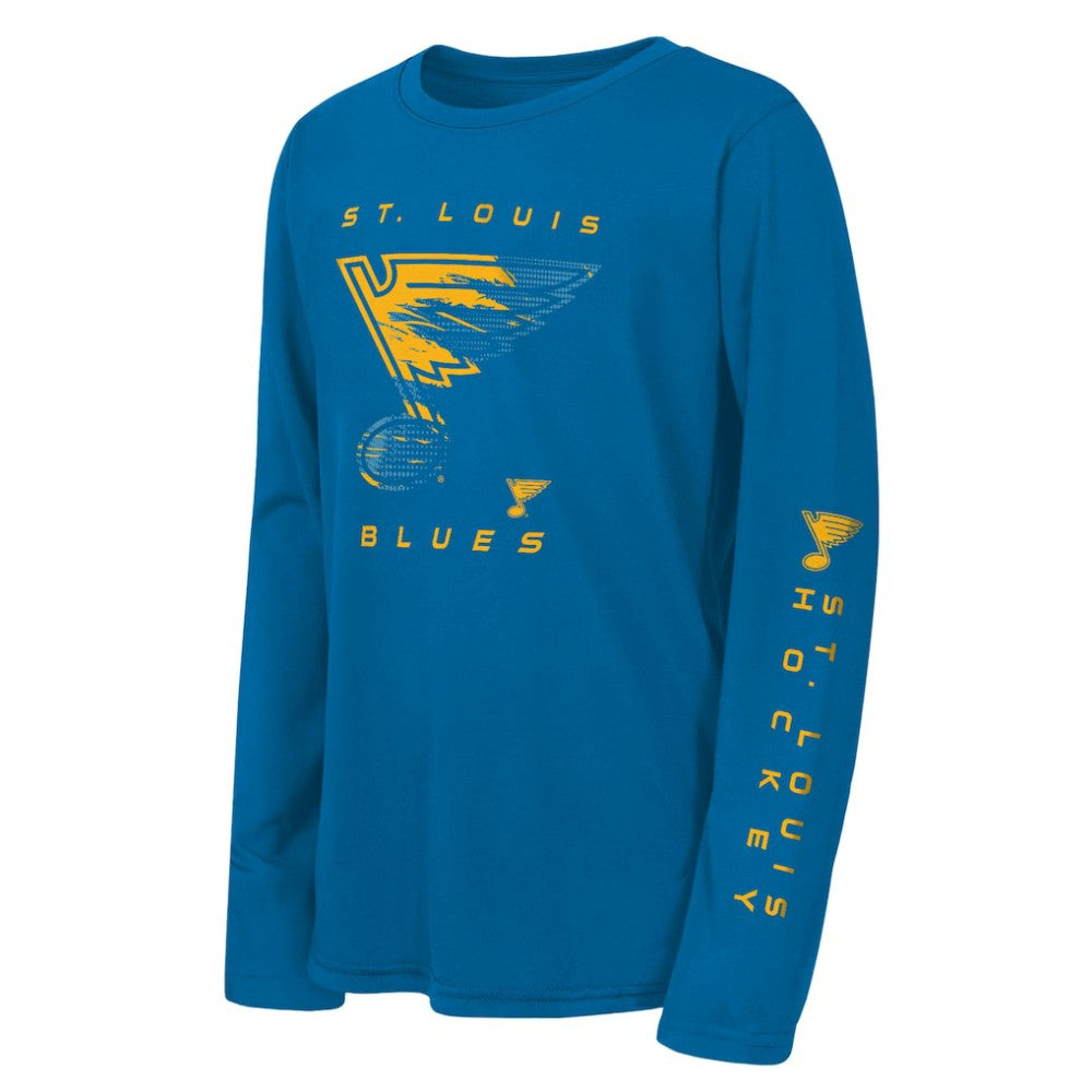 NHL St. Louis Blues Outerstuff Youth Seize the Win Long Sleeve T-Shirt - Blue