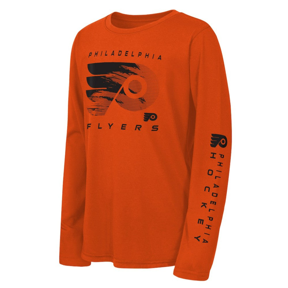 NHL Philadelphia Flyers Outerstuff Youth Seize the Win Long Sleeve T-Shirt - Orange
