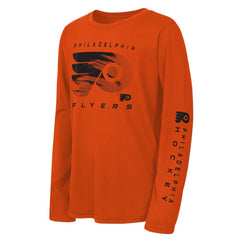 NHL Philadelphia Flyers Outerstuff Youth Seize the Win Long Sleeve T-Shirt - Orange