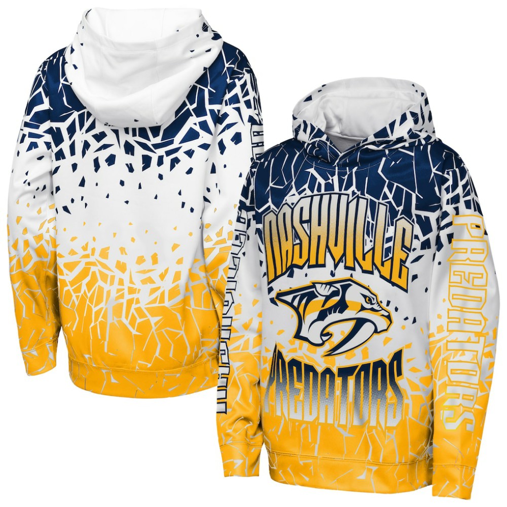 NHL Nashville Predators Outerstuff Youth Frozen Frenzy Hoodie - Navy