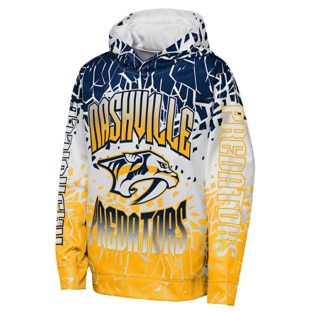 NHL Nashville Predators Outerstuff Youth Frozen Frenzy Hoodie - Navy