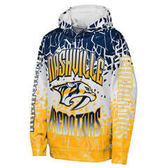 NHL Nashville Predators Outerstuff Youth Frozen Frenzy Hoodie - Navy