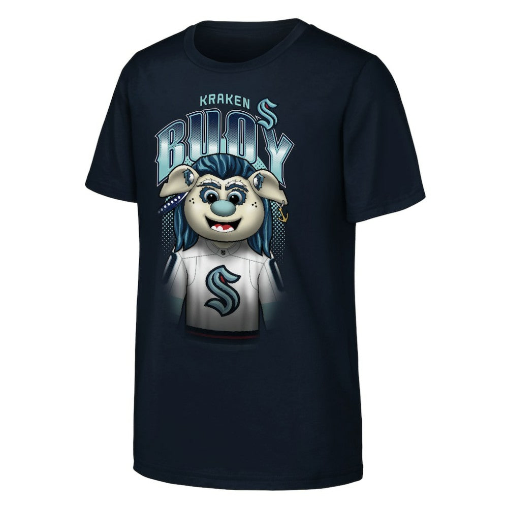 NHL Seattle Kraken Outerstuff Youth Mascot Highlight T-Shirt - Navy