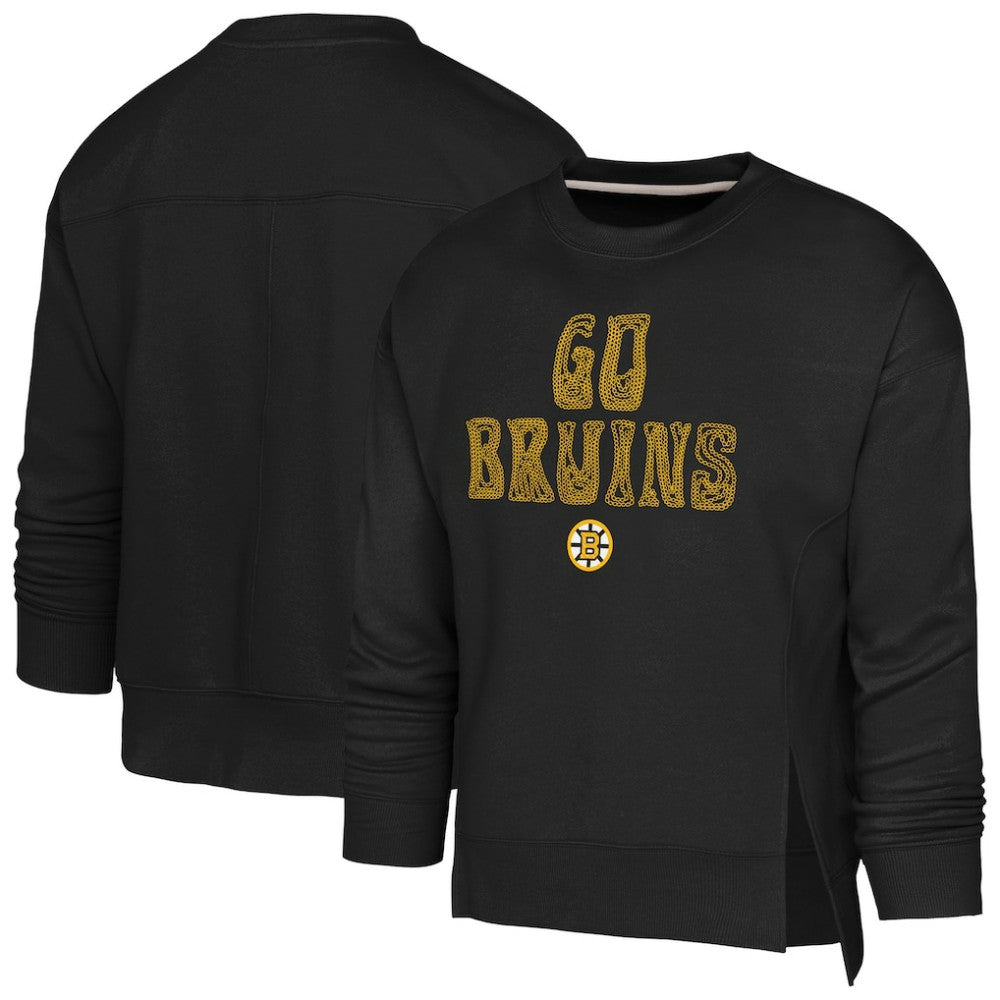 NHL Boston Bruins Outerstuff Girls Youth Game Love Sweatshirt - Black