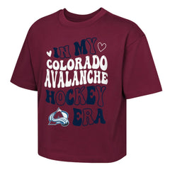 NHL Colorado Avalanche Outerstuff Girls Youth In My Era Boxy T-Shirt - Burgundy