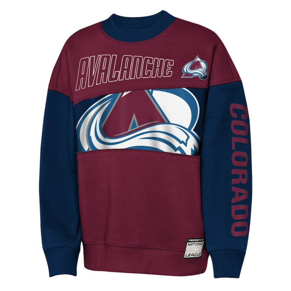 NHL Colorado Avalanche Outerstuff Youth Impact Player Sweatshirt - Burgundy/Navy