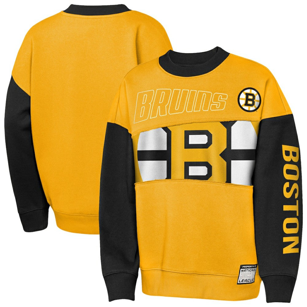 NHL Boston Bruins Outerstuff Youth Impact Player Sweatshirt - Gold/Black