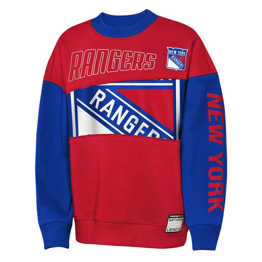 NHL New York Rangers Outerstuff Youth Impact Player Sweatshirt - Red/Blue