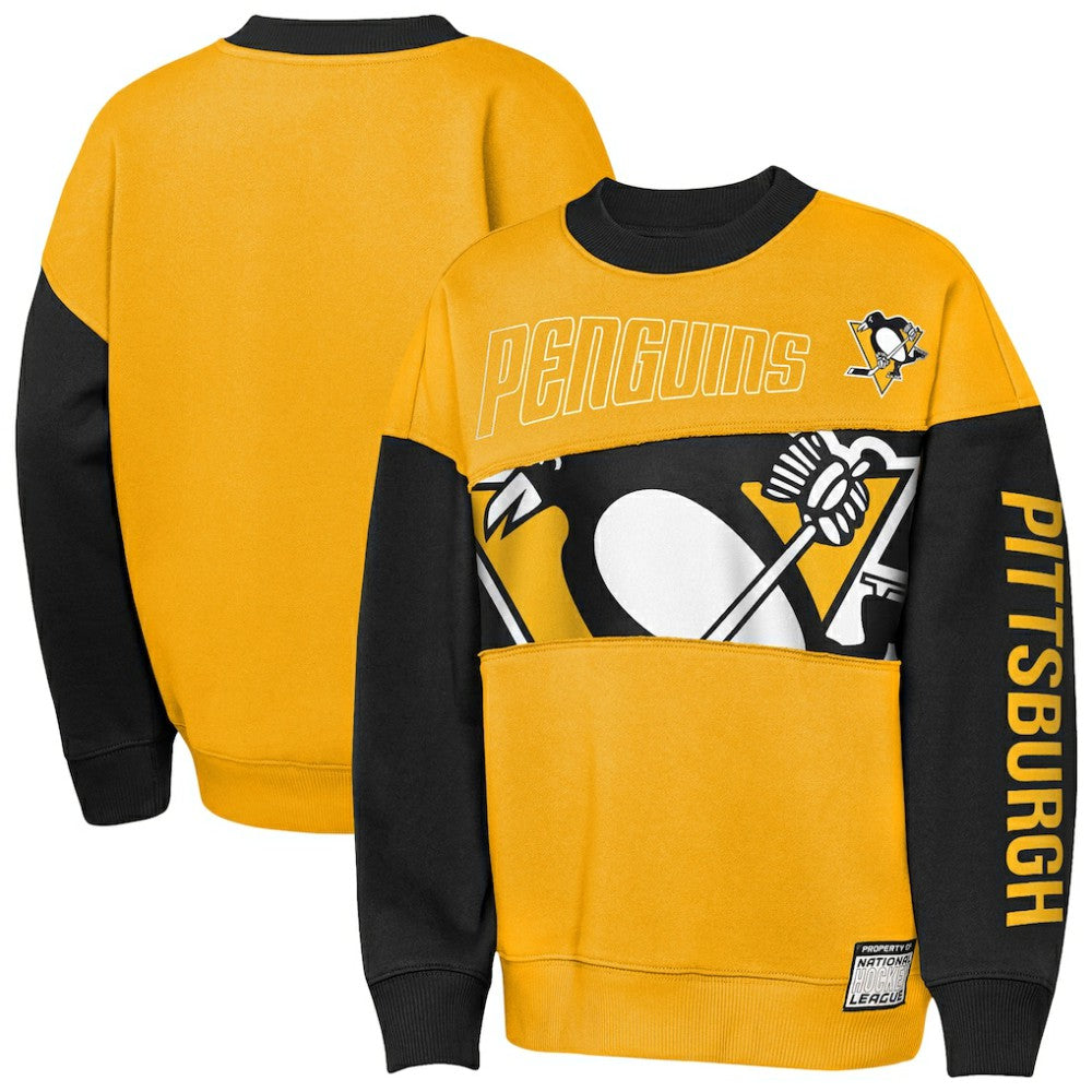 NHL Pittsburgh Penguins Outerstuff Youth Impact Player Sweatshirt - Gold/Black