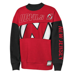 NHL New Jersey Devils Outerstuff Youth Impact Player Sweatshirt - Red/Black