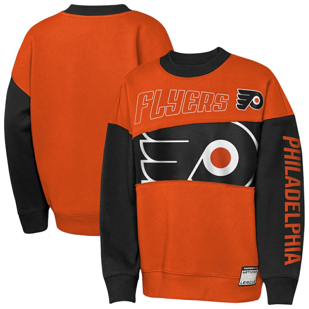 NHL Philadelphia Flyers Outerstuff Youth Impact Player Sweatshirt - Orange/Black