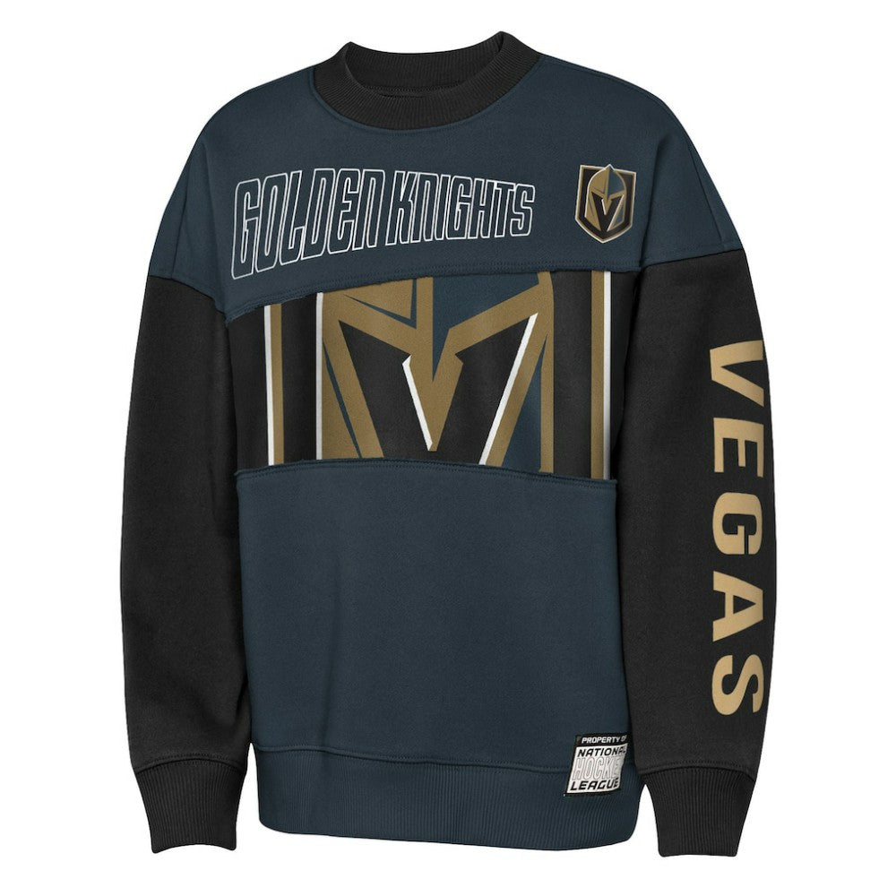 NHL Vegas Golden Knights Outerstuff Youth Impact Player Sweatshirt - Steel/Black