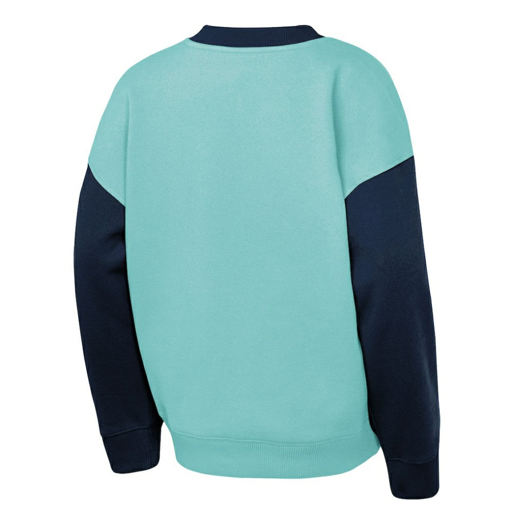 NHL Seattle Kraken Outerstuff Youth Impact Player Sweatshirt - Light Blue/Deep Sea Blue