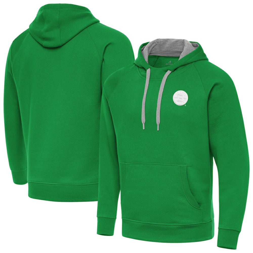 NHL Boston Bruins Antigua St. Patrick's Day Victory Pullover Hoodie - Kelly Green