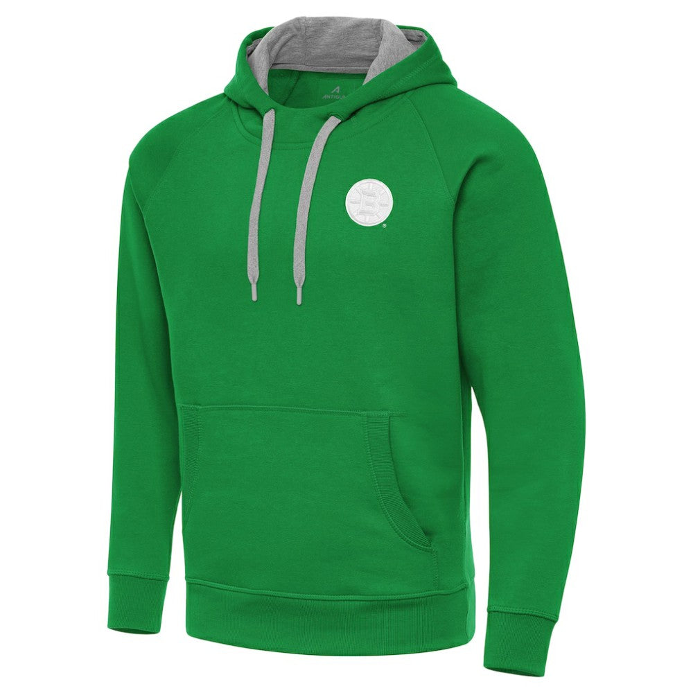 NHL Boston Bruins Antigua St. Patrick's Day Victory Pullover Hoodie - Kelly Green