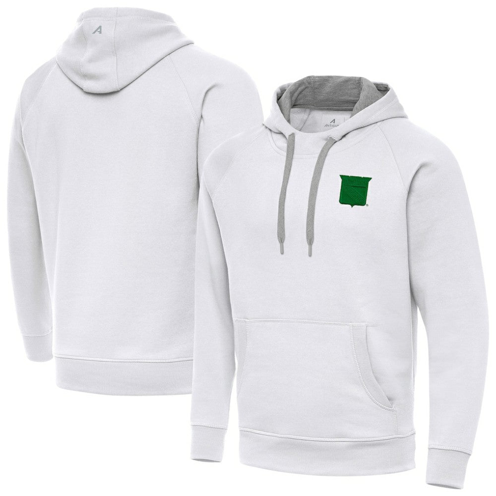 NHL New York Rangers Antigua St. Patrick's Day Victory Pullover Hoodie - White