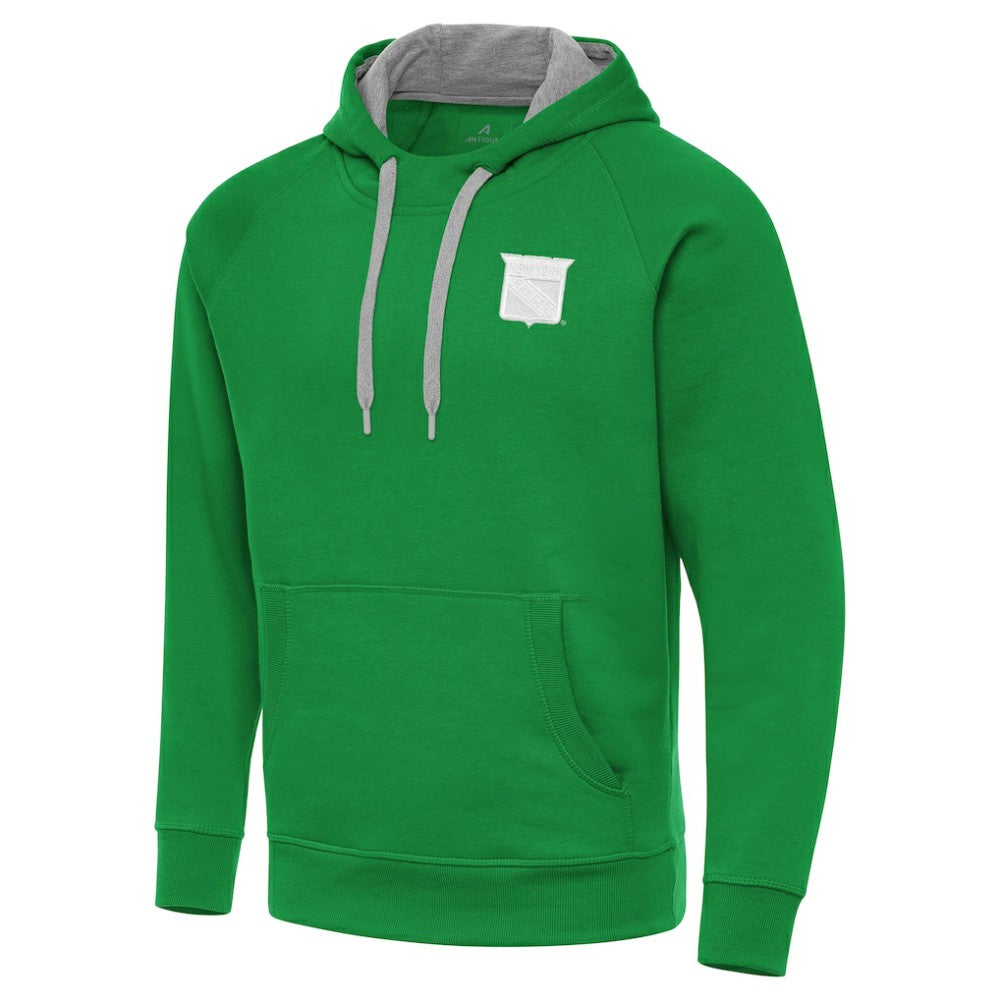 NHL New York Rangers Antigua St. Patrick's Day Victory Pullover Hoodie - Kelly Green