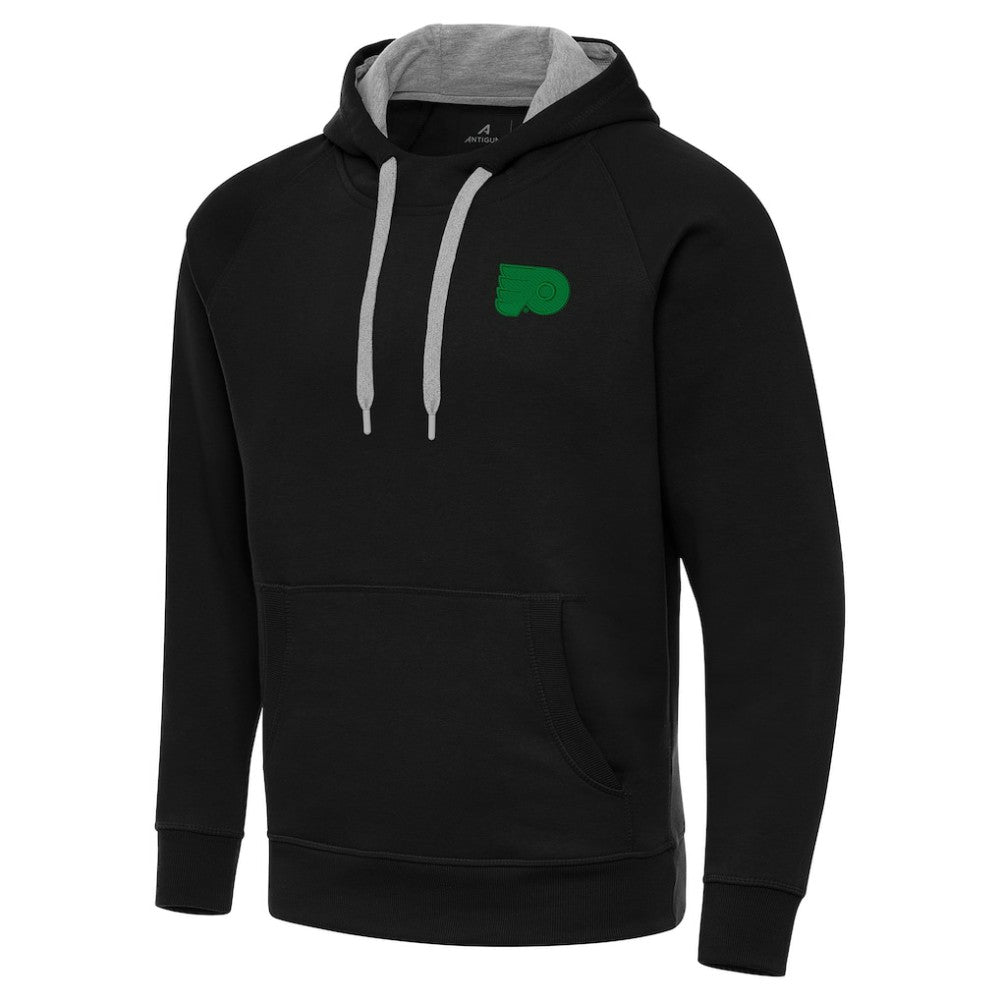 NHL Philadelphia Flyers Antigua St. Patrick's Day Victory Pullover Hoodie - Black