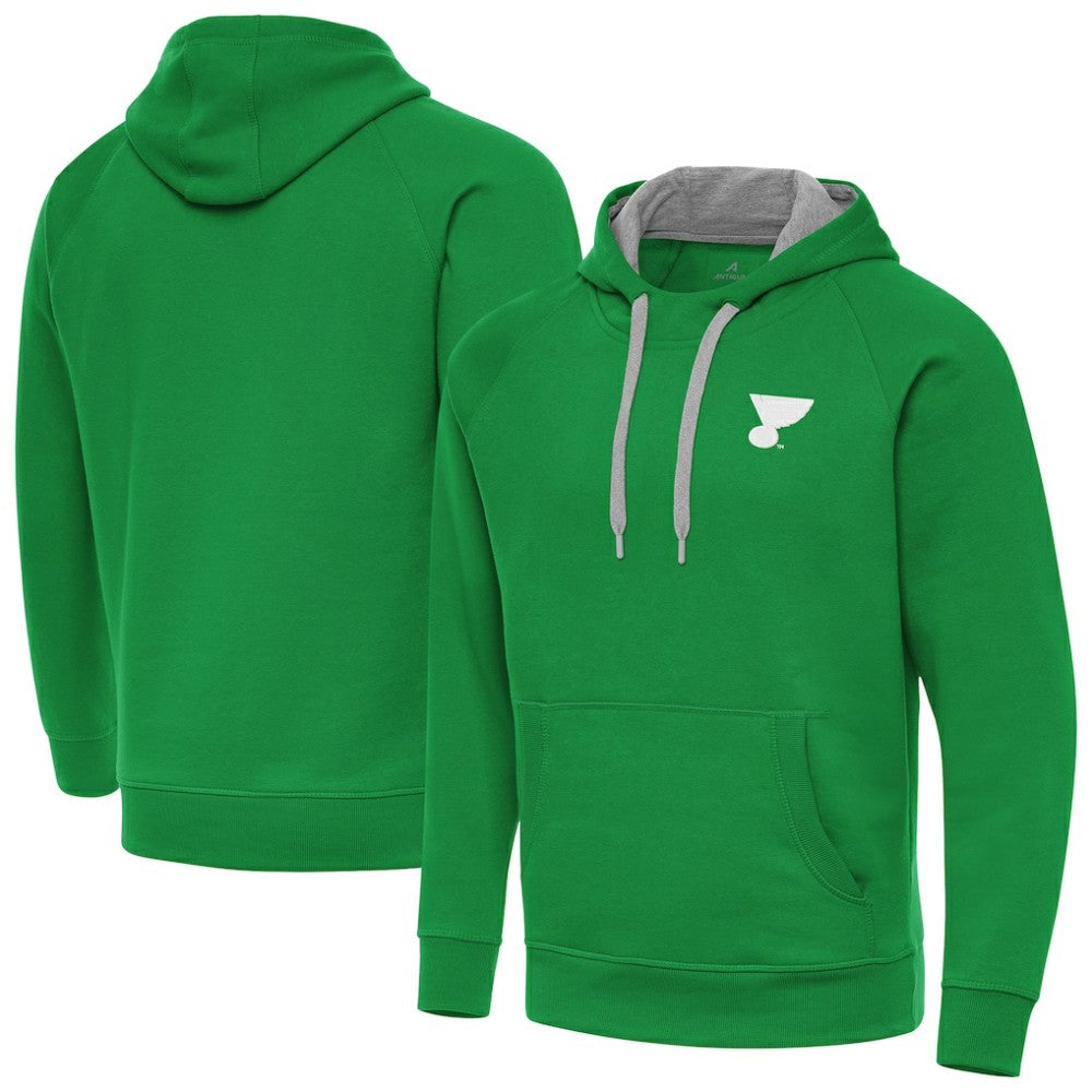 NHL St. Louis Blues Antigua St. Patrick's Day Victory Pullover Hoodie - Kelly Green