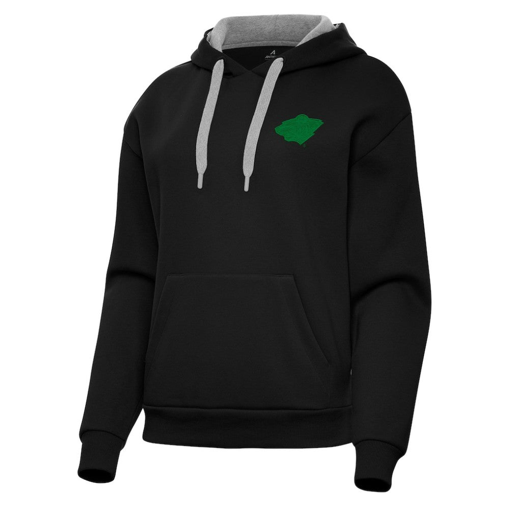 NHL Minnesota Wild Antigua Women's St. Patrick's Day Victory Pullover Hoodie - Black