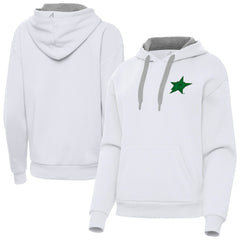 NHL Dallas Stars Antigua Women's St. Patrick's Day Victory Pullover Hoodie - White