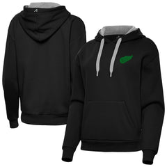 NHL Detroit Red Wings Antigua Women's St. Patrick's Day Victory Pullover Hoodie - Black