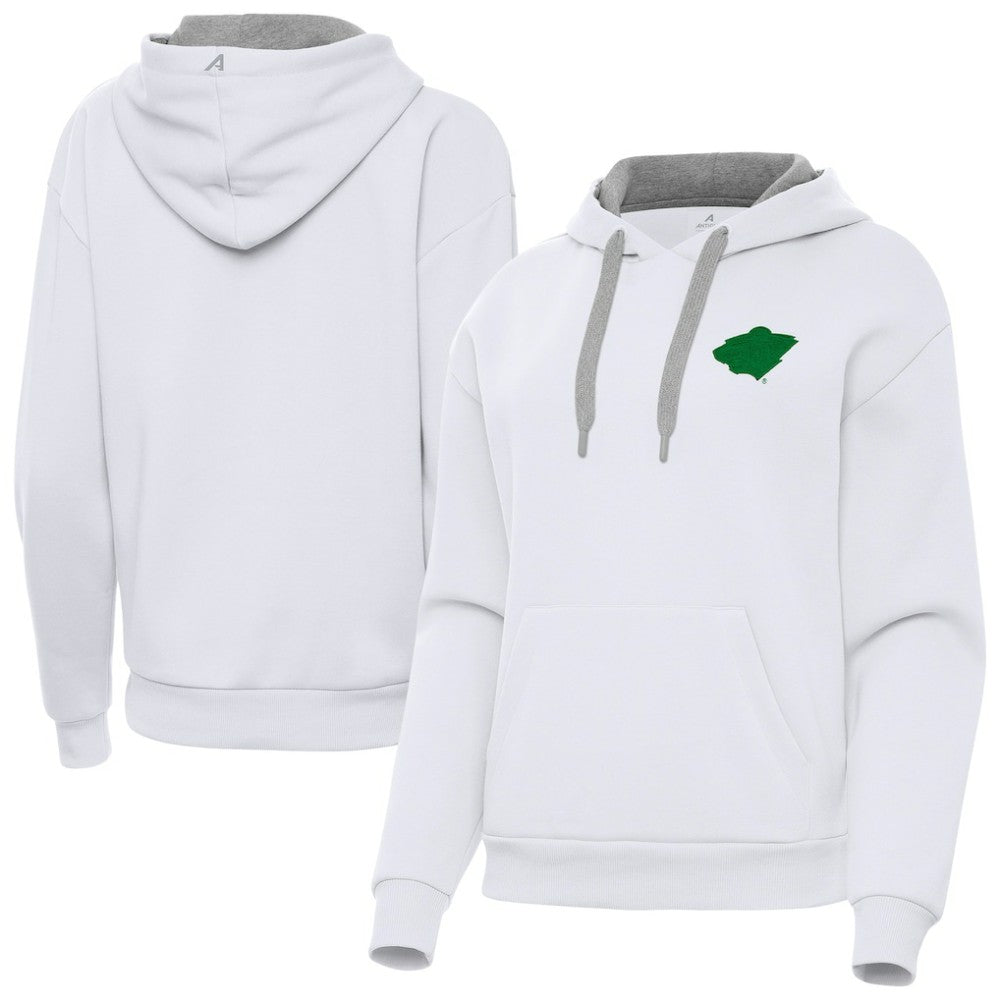 NHL Minnesota Wild Antigua Women's St. Patrick's Day Victory Pullover Hoodie - White
