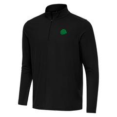 NHL Chicago Blackhawks Antigua St. Patrick Intent Quarter-Zip Pullover Top - Black