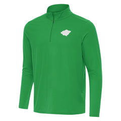NHL Minnesota Wild Antigua St. Patrick Intent Quarter-Zip Pullover Top - Kelly Green