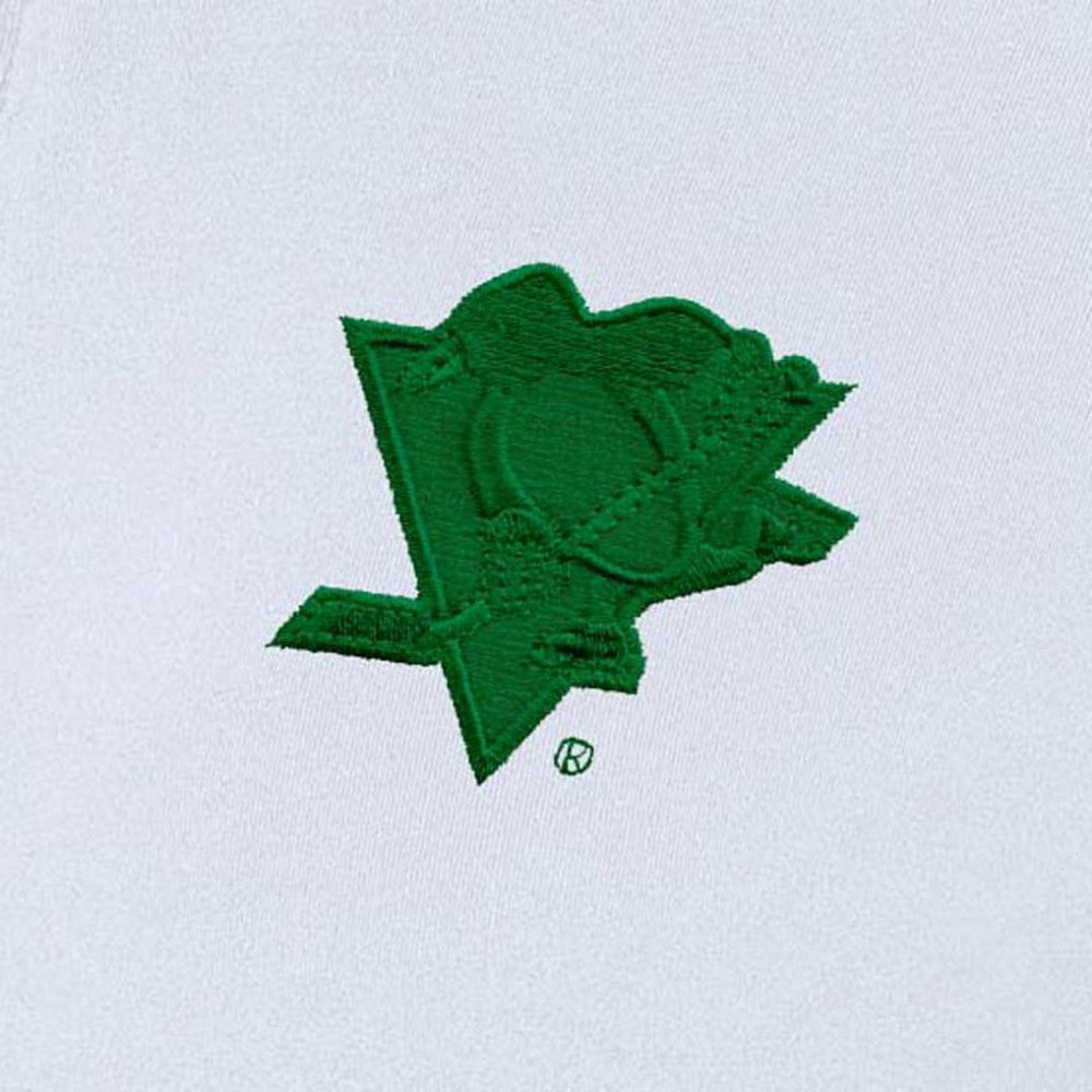 NHL Pittsburgh Penguins Antigua Women's St. Patrick's Day Intent Quarter-Zip Performance Pullover - White