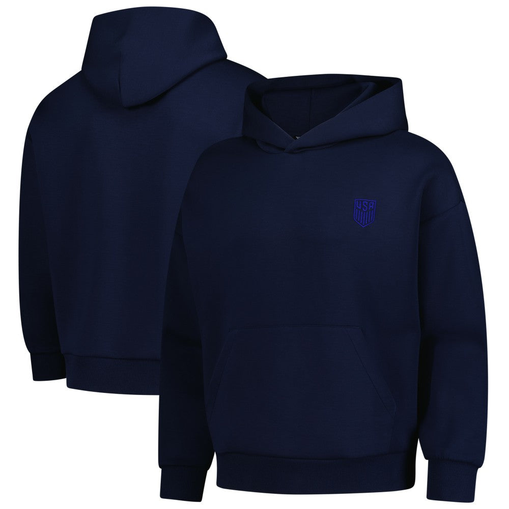 USMNT Levelwear Luxe Signature Tri-Blend Pullover Hoodie Navy sale