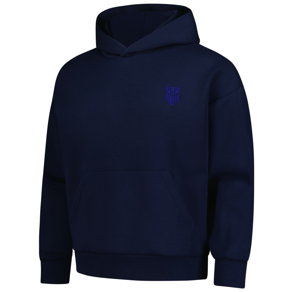 USMNT Levelwear Luxe Signature Tri-Blend Pullover Hoodie Navy sale