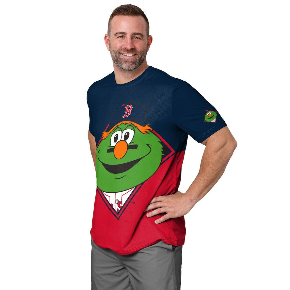 Boston Red Sox FOCO Big Logo Mascot T-Shirt - Navy/Red T-shirts