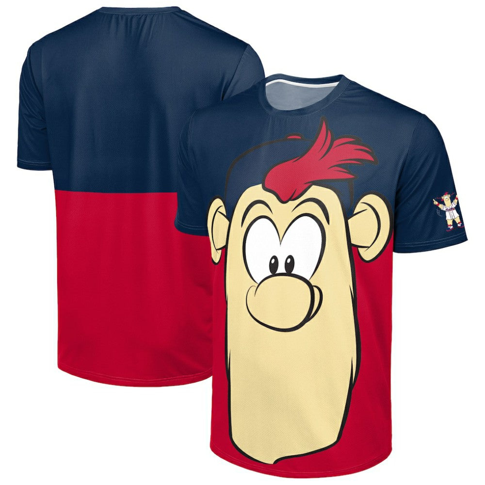Atlanta Braves FOCO Big Logo Mascot T-Shirt - Navy/Red T-shirts
