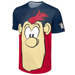 Atlanta Braves FOCO Big Logo Mascot T-Shirt - Navy/Red T-shirts