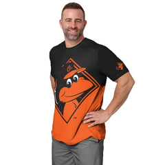 Baltimore Orioles FOCO Big Logo Mascot T-Shirt - Black/Orange T-shirts
