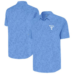 Texas Rangers Antigua Cactus Spring Training Lush Button-Up Shirt - Powder Blue