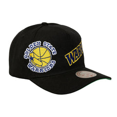 Golden State Warriors Busted Logo Wordmark Wrap-Around Pro Pinch Adjustable Hat Black