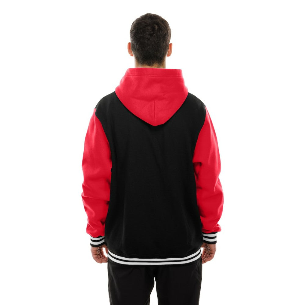 NHL Detroit Red Wings New Era Full-Snap Fleece Hoodie Jacket - Black/Red