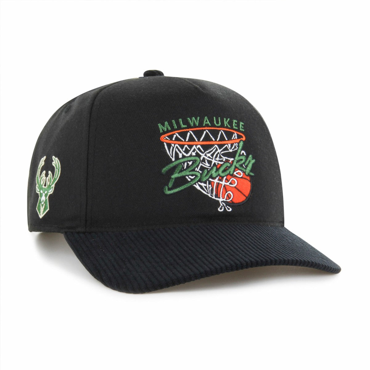 Milwaukee Bucks '47 Nothing But Net Hitch Adjustable Hat Black