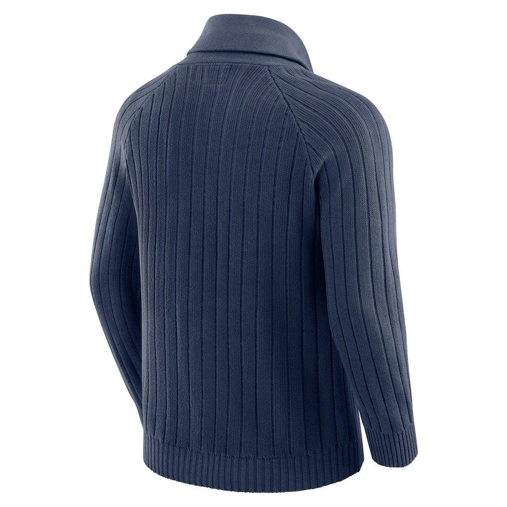 Dallas Cowboys J. Palmer The Playmaker Cardigan Raglan Sweater Navy