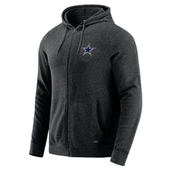 Dallas Cowboys J. Palmer Players Lounge Tri-Blend Full-Zip Hoodie Dark Heather Gray