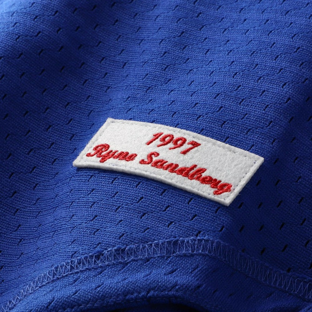 Ryne Sandberg Chicago Cubs Mitchell & Ness Cooperstown Collection 1997 Mesh Batting Practice Button-Up Jersey - Royal Jerseys