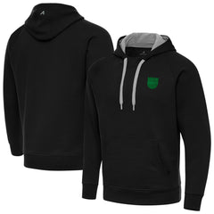 Sacramento Kings Antigua St. Patrick's Day Victory Raglan Pullover Hoodie Black