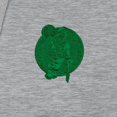 Boston Celtics Antigua St. Patrick's Day Victory Raglan Pullover Hoodie Heather Gray