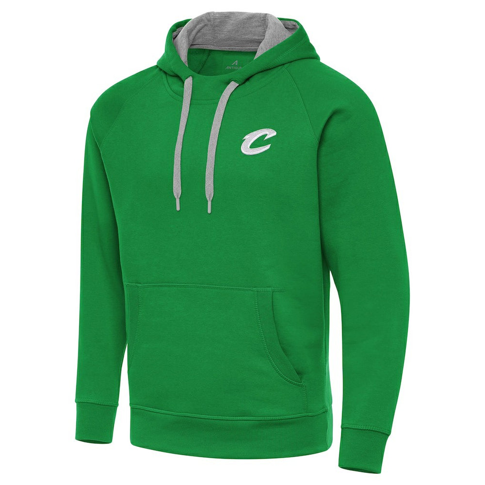 Cleveland Cavaliers Antigua St. Patrick's Day Victory Raglan Pullover Hoodie Kelly Green
