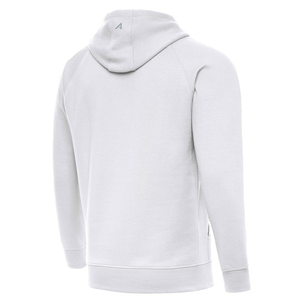 Denver Nuggets Antigua St. Patrick's Day Victory Raglan Pullover Hoodie White