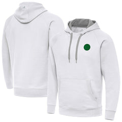 Golden State Warriors Antigua St. Patrick's Day Victory Raglan Pullover Hoodie White