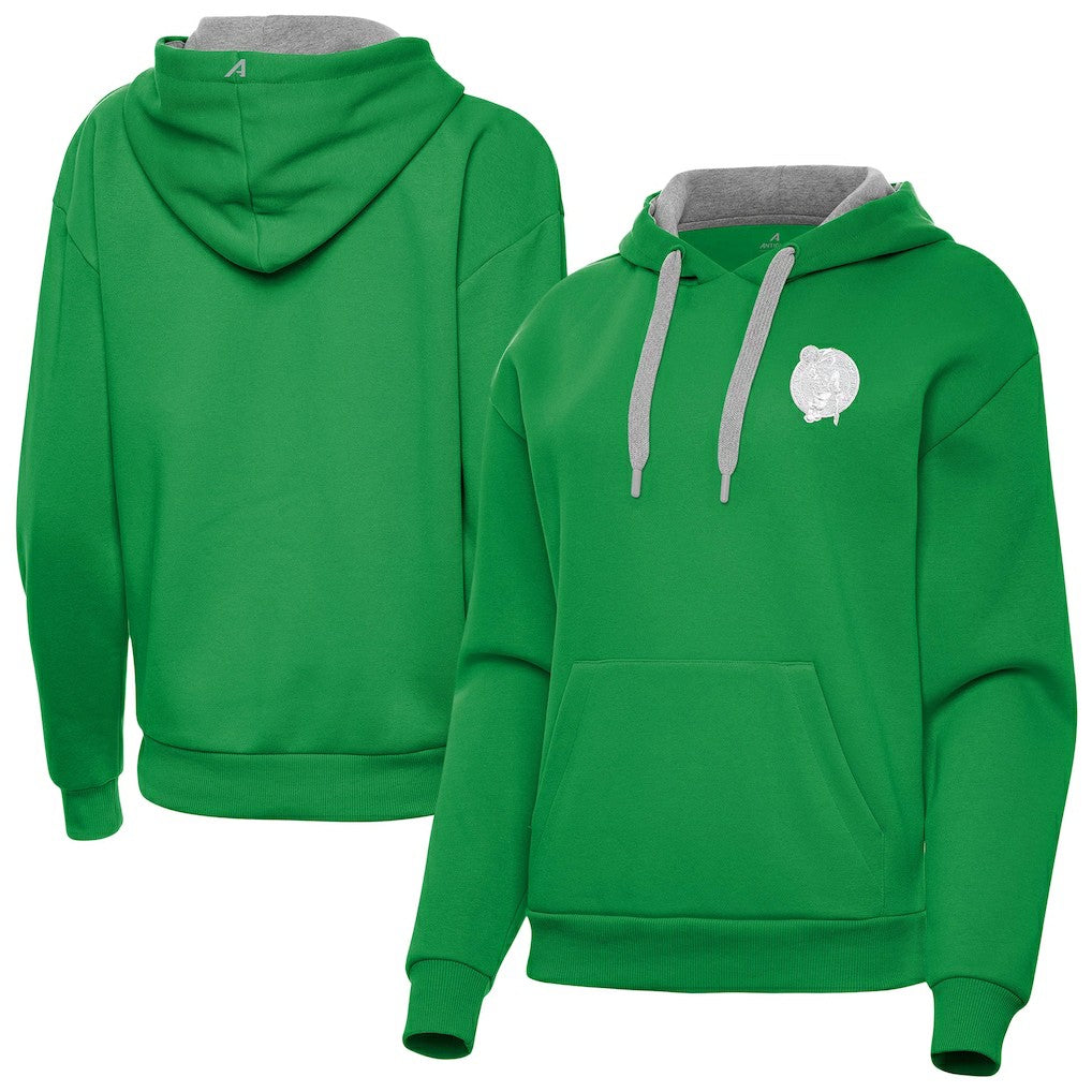 Boston Celtics Antigua Women's St. Patrick's Day Victory Pullover Hoodie Kelly Green